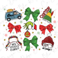 a bunch of christmas stickers on a white background