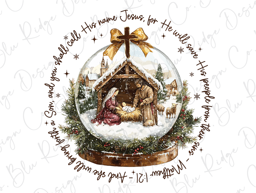 Matthew 1:12 And She Will Bring Forth A Son, And You Shall Call His Name Jesus, For He Will Save His People From Their Sins Graphic T-Shirt