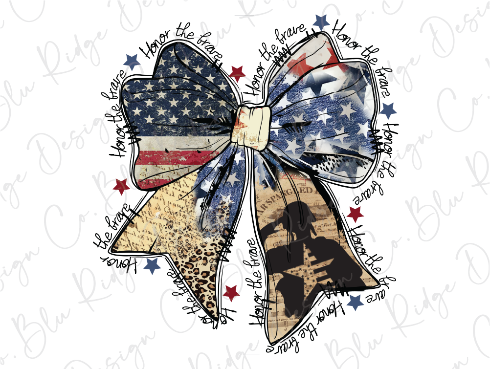 a patriotic bow with the american flag on it
