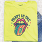 a yellow shirt with the words party in the usa on it