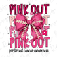 a pink shirt that says pink out pink out for breast cancer awareness