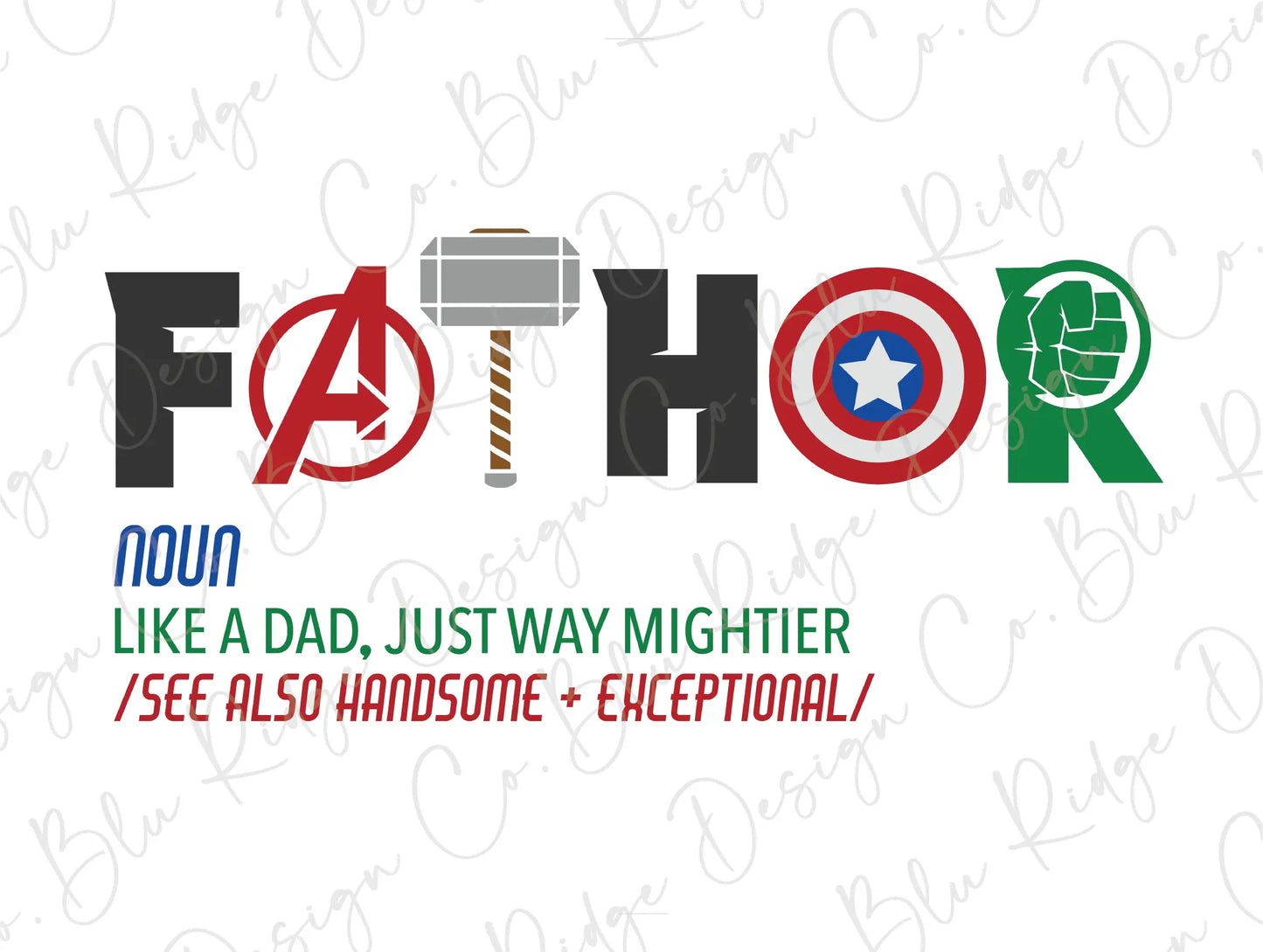 a poster with the words father and a hammer