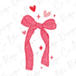 Valentines Day Ribbon Hearts and Bows Graphic T-Shirt