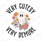 a sticker with a ghost and flowers on it