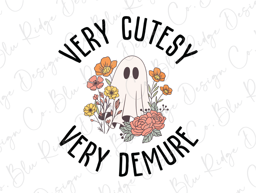 a sticker with a ghost and flowers on it