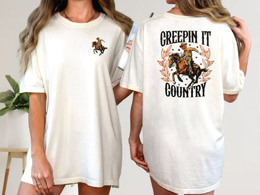 Creepin It Country (Back/Pocket) Combo Graphic T-Shirt