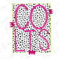 a bold and vibrant design with the text "COLTS" prominently displayed. The text is stylized with pink and black colors, and the background is a pattern of black and white polka dots. The design appears to be a creative and eye-catching representation of the word "COLTS".