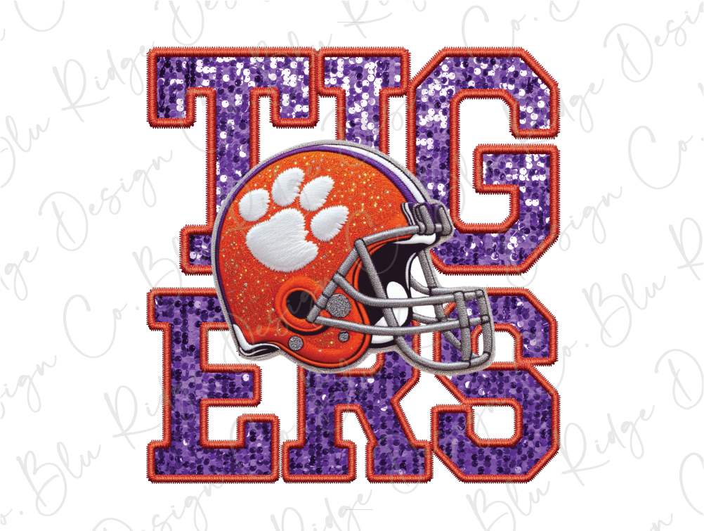 a clemson football helmet with the word clemson on it