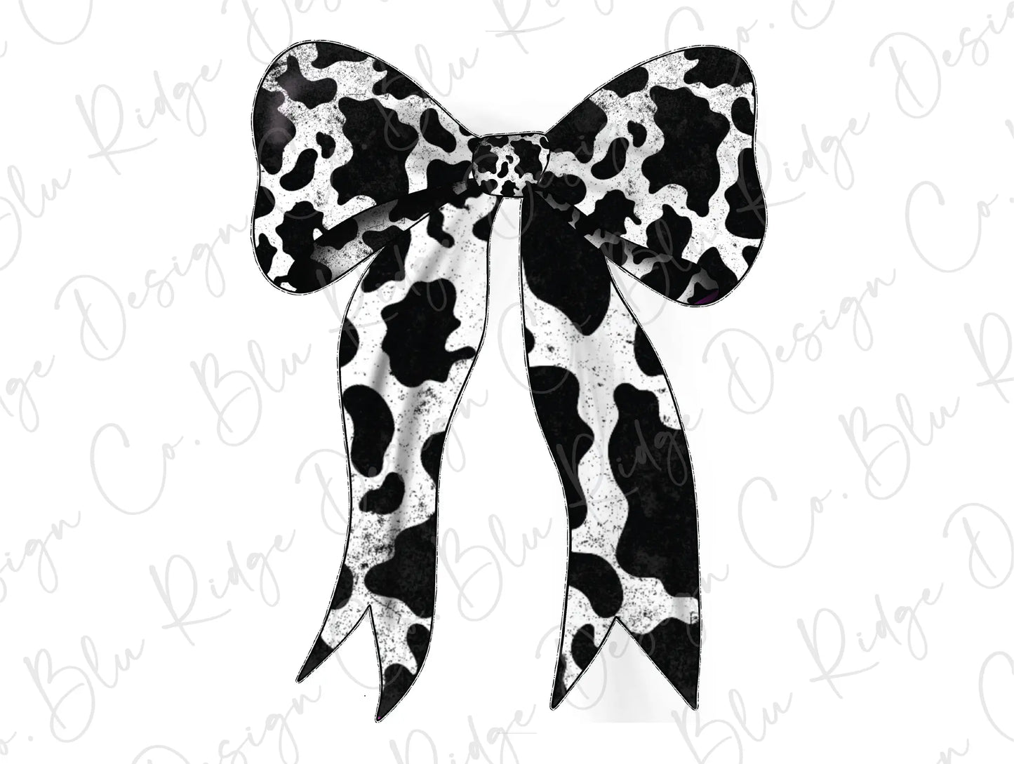 a black and white cow print bow on a white background