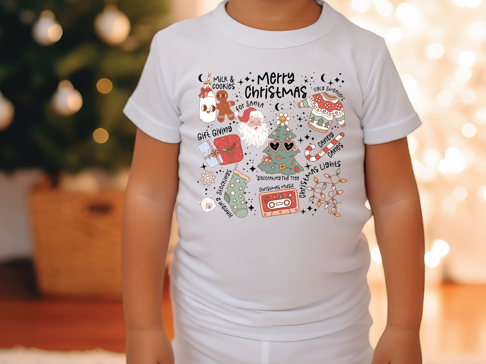 Retro Christmas Activities Graphic T-Shirt