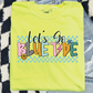 Checkered Retro Long County Schools Graphic T-Shirt