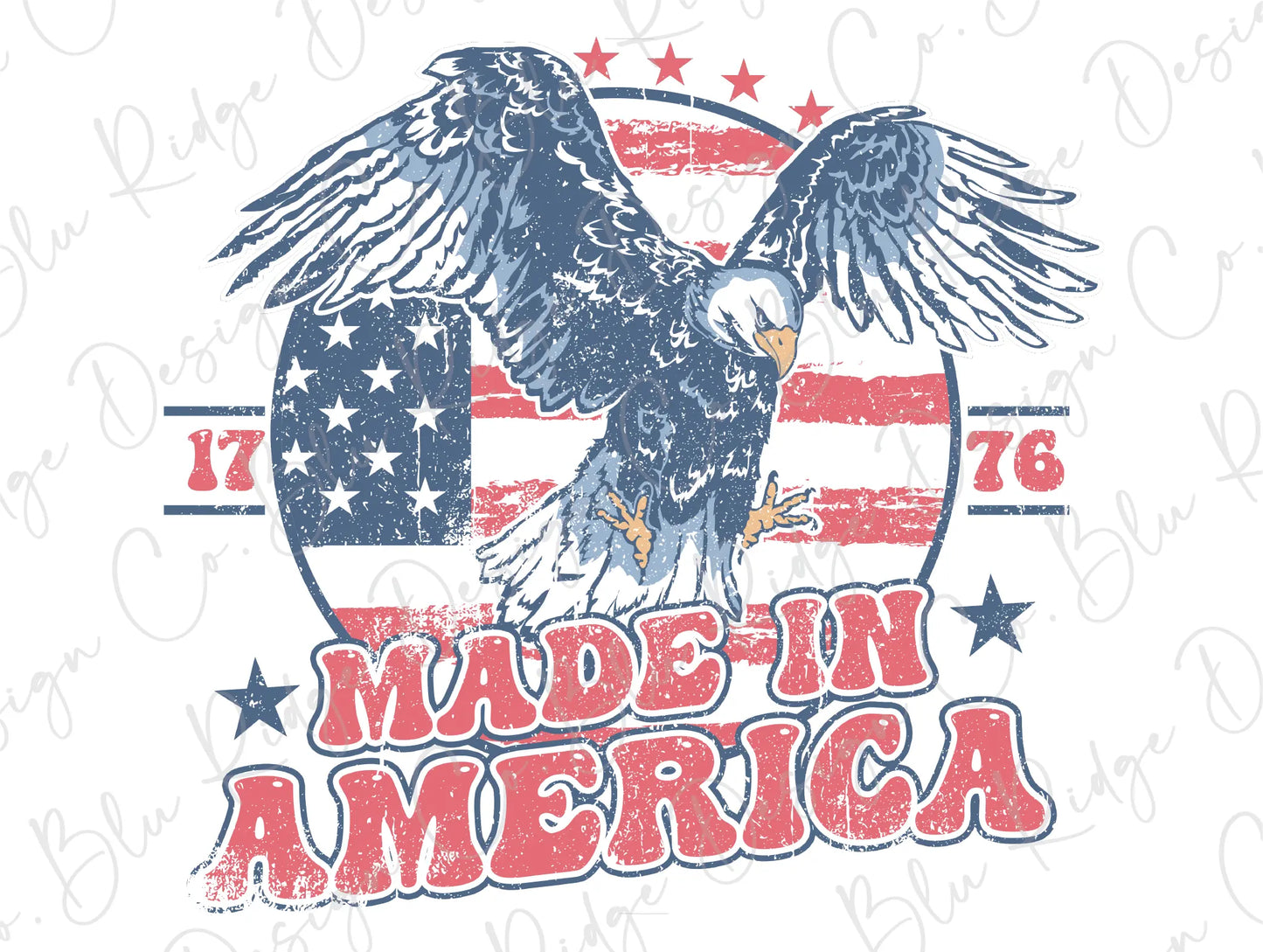 an eagle with the words made in america