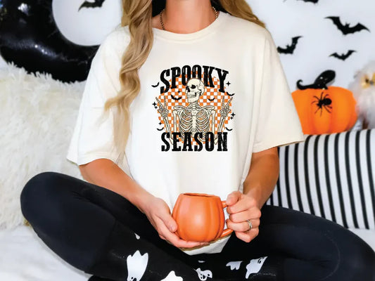 Spooky Season Skeleton Graphic T-Shirt