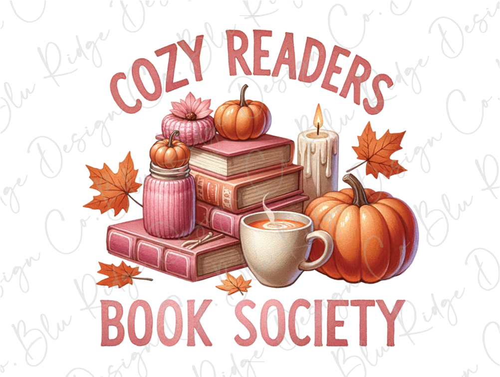 Cozy Readers Book Society Direct To Film (DTF) Transfer