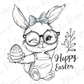 Easter Bunny Outline Graphic T-Shirt