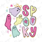 Preppy Spooky Pastel Ghosts Graphic T-Shirt