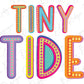 Tiny Tide School Spirit Neon Letters Graphic T-Shirt