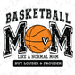 a basketball mom shirt with a ball on it