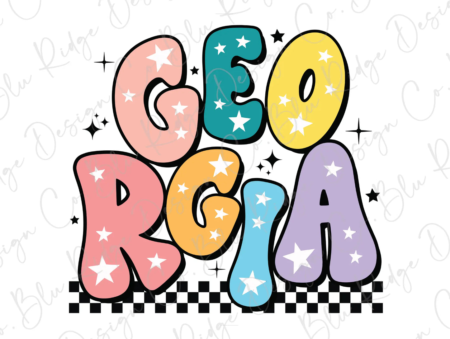 the word geo rica written in colorful letters