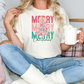 Merry Pink Christmas Tree Stack Graphic T-Shirt