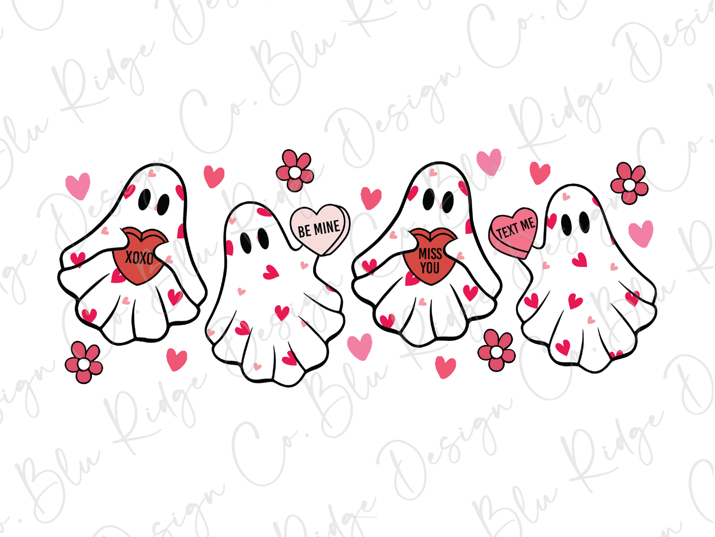 Valentines Day Ghost Love Graphic T-Shirt