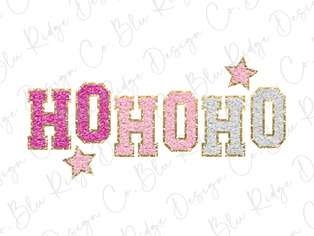 the word ohoh in pink and silver glitter