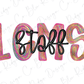 the word "LOMS" written in a stylized, colorful font.