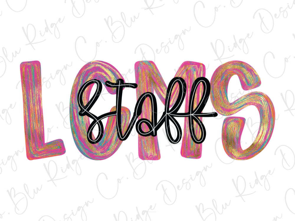 the word "LOMS" written in a stylized, colorful font.