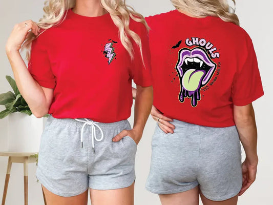 Ghouls Just Wanna Have Fun (Back/Pocket) Combo Graphic T-Shirt