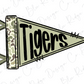 A flag with the word "Tigers" written on it in a stylized font.