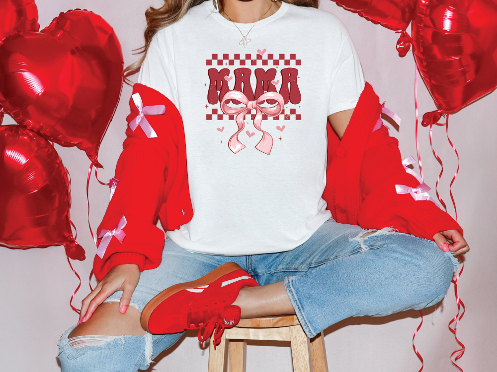 Valentines Day Mama Graphic T-Shirt