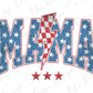 the word mamma with stars and a checkered flag