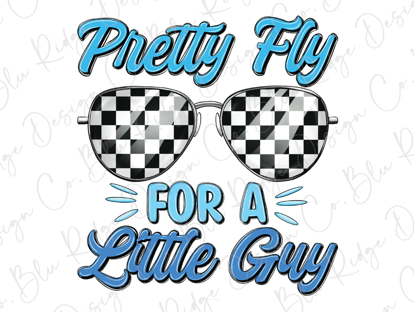 a pair of sunglasses with the words pretty fly for a little guy