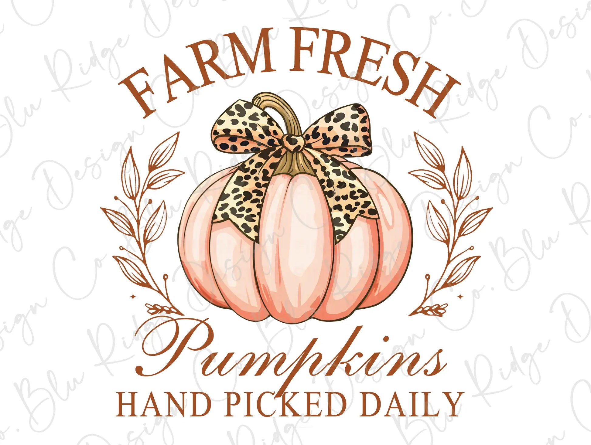 a pumpkin with a bow on it and the words farm fresh pumpkins hand picked