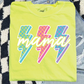a neon green shirt with the word mama on it