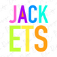 the text "JACK ETS" in a colorful, stylized font.