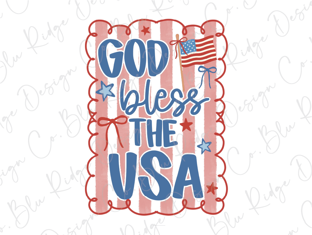 a patriotic american flag with the words god bless the usa