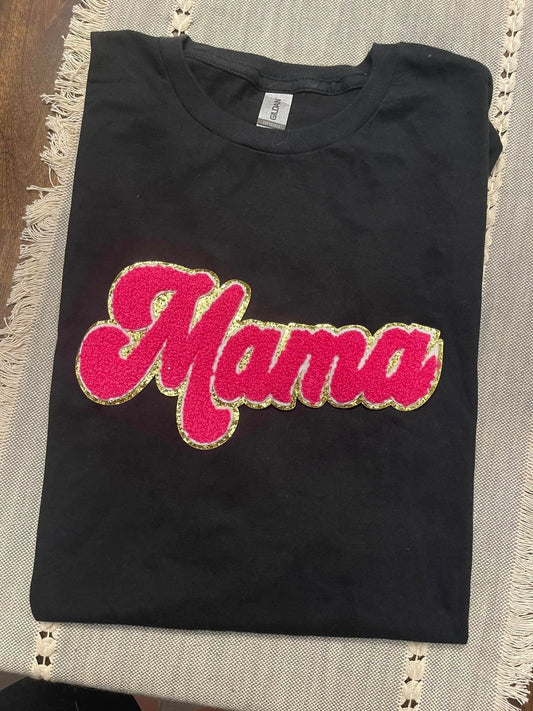 Mama Pink Chenille Patch