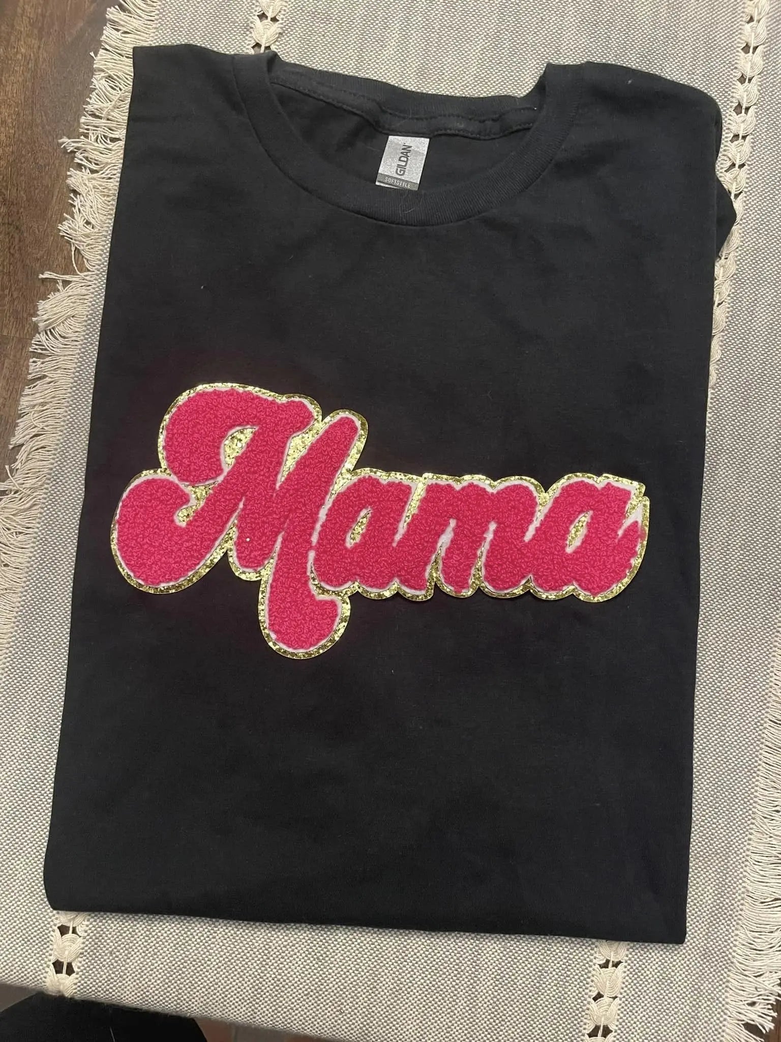 Mama Pink Chenille Patch Blu Ridge Design Co