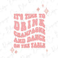 It's Time to Drink Champagne and Dance on the Table New Years Party Graphic T-Shirt