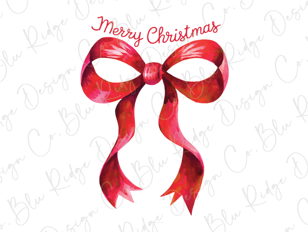 a red bow with merry christmas written on it