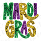 a mardi gras sign with the words mardi gras on it