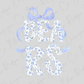 the word "BEARS" written in a decorative, floral-patterned font, with a blue ribbon bow on top.