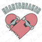 Valentines Day Heartbreaker, Skateboard Heart Pink Retro Anti Valentines Graphic T-Shirt