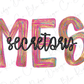 the word "MES" written in a stylized, colorful font.