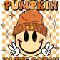 Cutest Pumpkin In The Patch Groovy Retro Fall Smiley Face Graphic T-Shirt