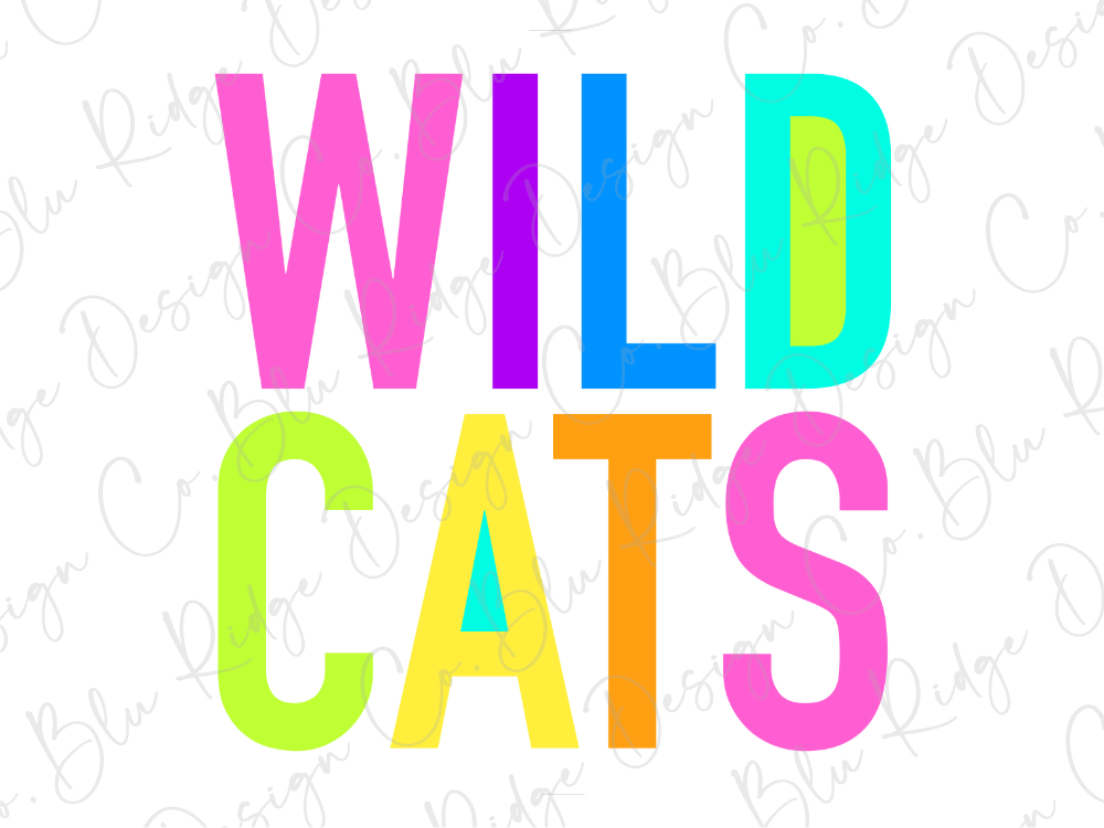 the text "WILD CATS" in a large, colorful font.