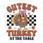Coolest Girl Turkey at The Table Graphic T-Shirt