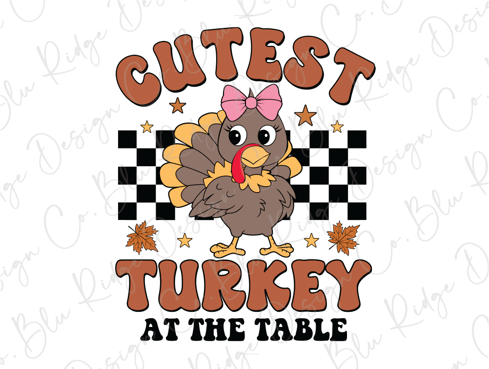 Coolest Girl Turkey at The Table Graphic T-Shirt