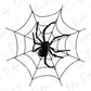 Spooky Spider Spine Skeleton (Back/Pocket Combo) Graphic T-Shirt